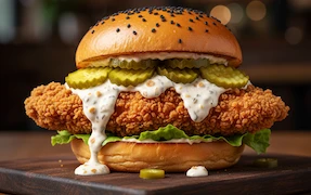 Confit Garlic Chicken Bun