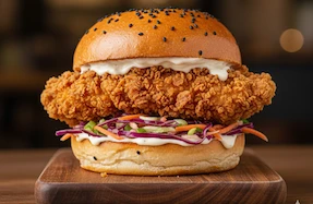 Simple Korean Chicken Burger