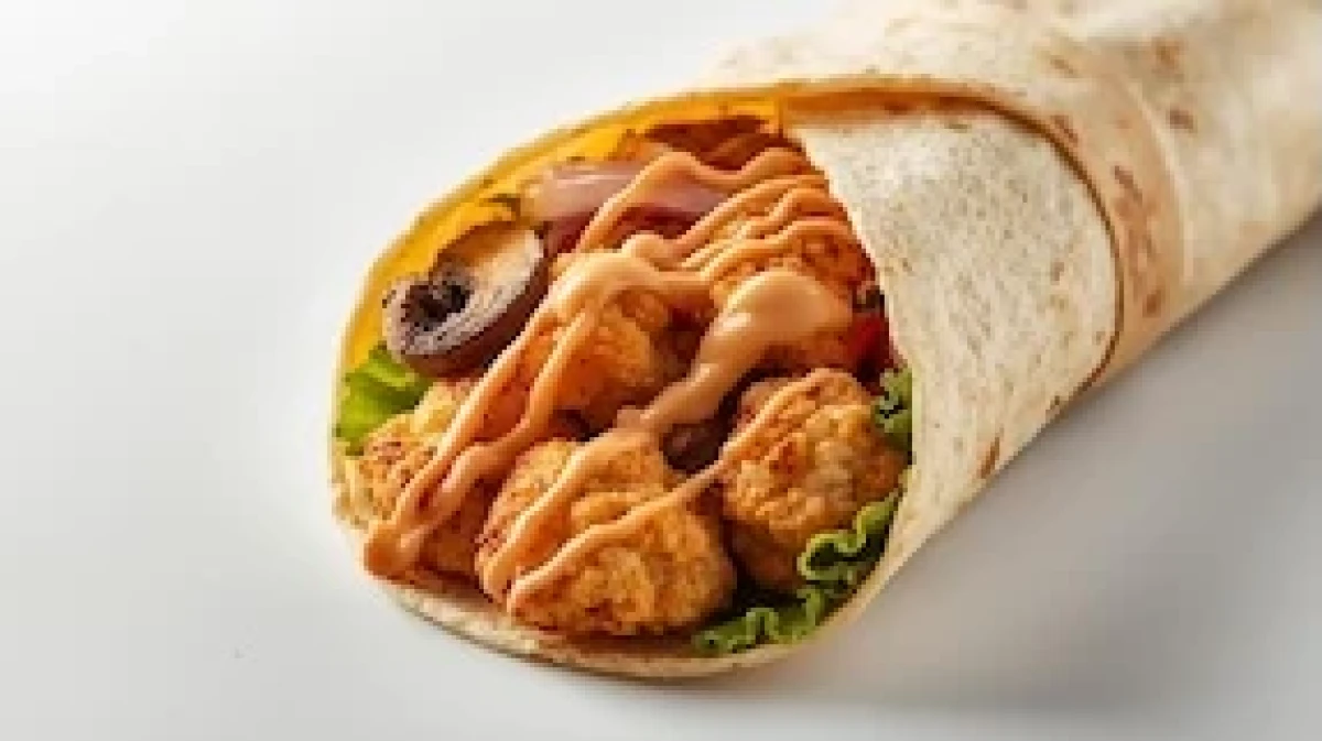 Vegan Cauli and Mushroom Wrap