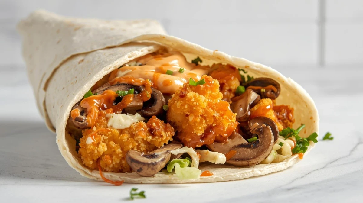 Cauli and Mushroom Wrap