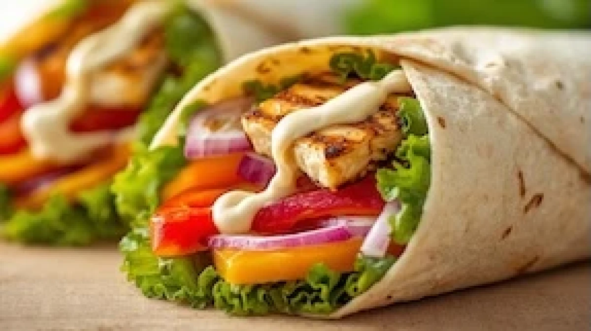 Halloumi and Vegetable Wrap